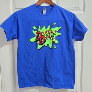 Double Dare Nickelodeon Blue Short Sleeve Tee Mens Medium M